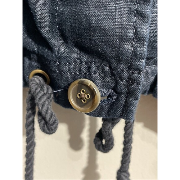 Talbots Plus Petite 1X  Blue Linen Jacket Lightweight Workwear Coastal - Picture 5 of 15